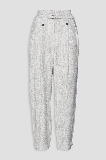 IRO Mosto Karottenhose aus Tweed mit Gürtel