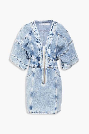 IRO Liera acid-wash denim mini dress