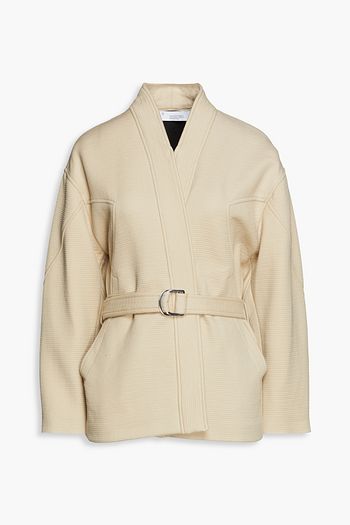IRO Timmy belted cotton-blend matelassé jacket