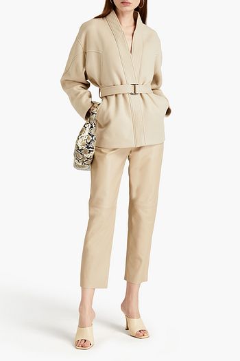 IRO Timmy belted cotton-blend matelassé jacket