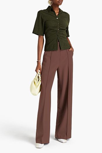 NANUSHKA Maxi crepe wide-leg pants