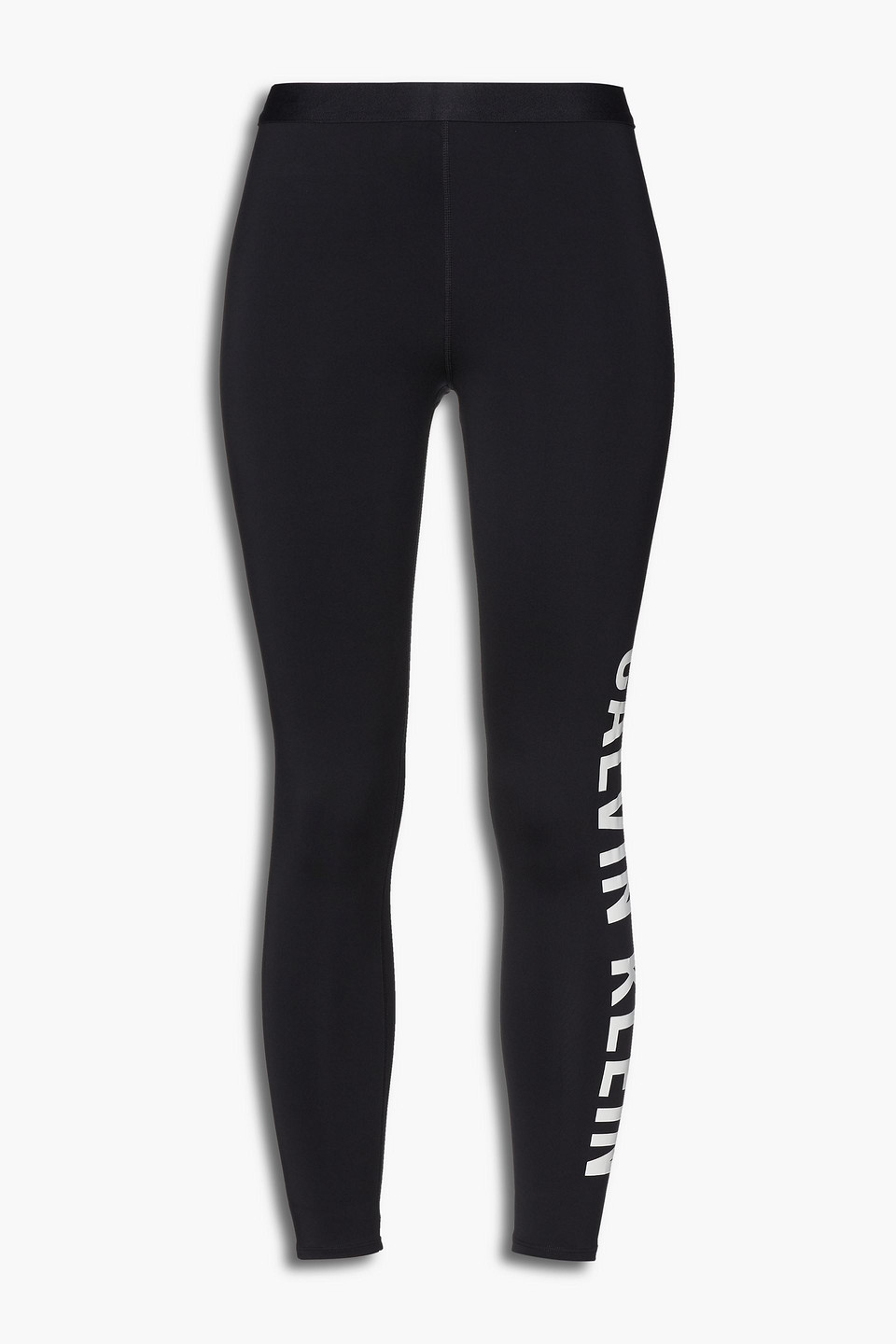 Cropped Printed Stretch-jersey Leggings