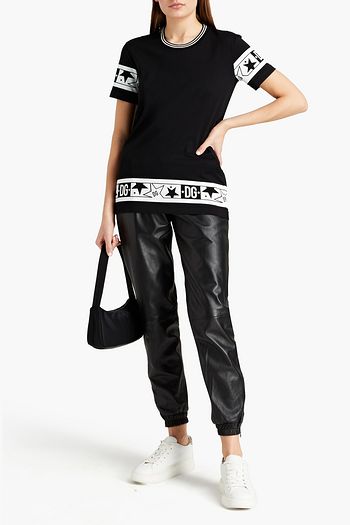 DOLCE & GABBANA T-Shirt aus Baumwoll-Jersey mit Applikationen