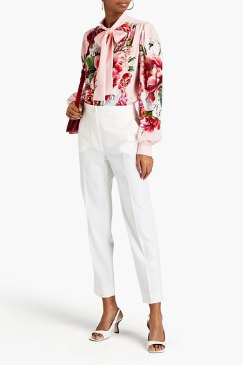 DOLCE & GABBANA Karottenhose aus Flanell aus einer Wollmischung