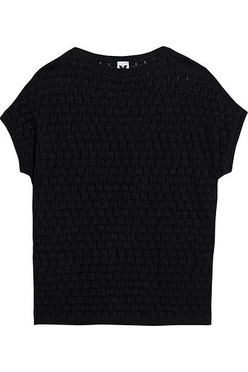 M MISSONI Metallic crochet-knit top