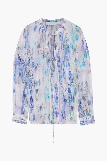 IRO Lade printed georgette blouse