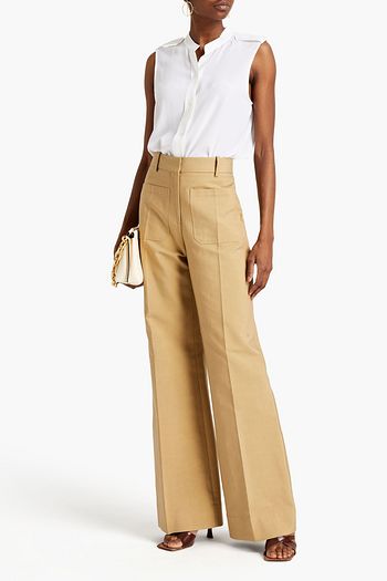 VICTORIA BECKHAM Cotton-blend wide-leg pants