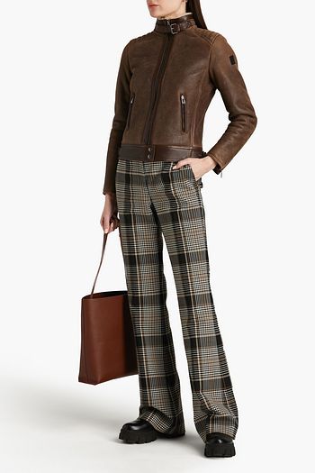 BELSTAFF Silverlake shearling-lined textured-leather jacket