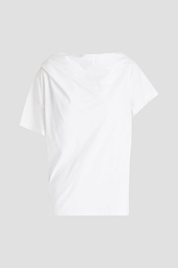 IRO Madly off-the-shoulder draped cotton-jersey T-shirt