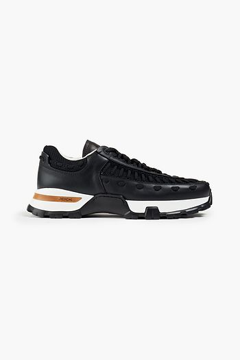 ERMENEGILDO ZEGNA Claudio leather and mesh sneakers