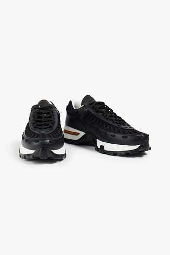 ERMENEGILDO ZEGNA Claudio leather and mesh sneakers