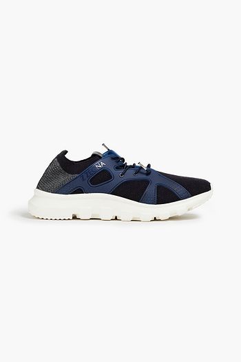 Z ZEGNA Rubber-trimmed knitted sneakers