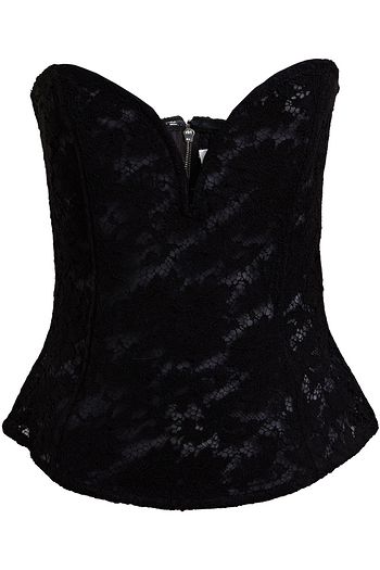 VICTORIA BECKHAM Strapless cotton-blend corded lace top