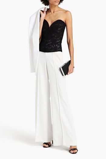VICTORIA BECKHAM Strapless cotton-blend corded lace top