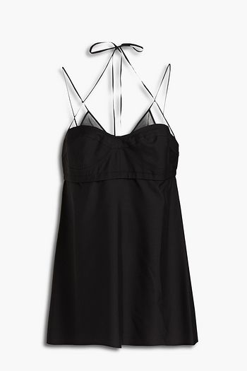 VICTORIA BECKHAM Organza-paneled silk top