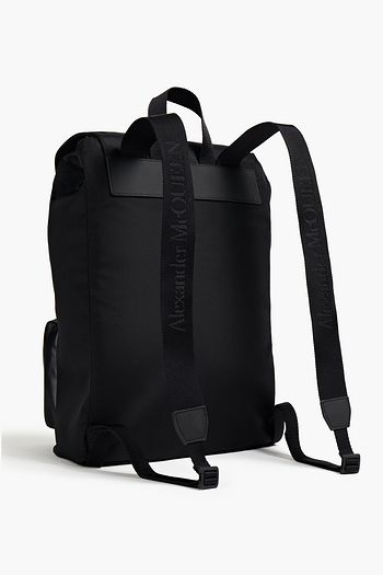 ALEXANDER MCQUEEN Leather-paneled Cordura backpack