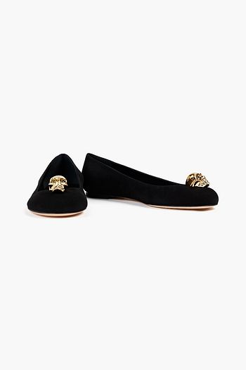 ALEXANDER MCQUEEN Skull City suede ballet flats
