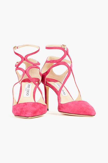 JIMMY CHOO Lancer 85 suede pumps