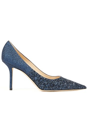 JIMMY CHOO Love 85 glittered leather pumps