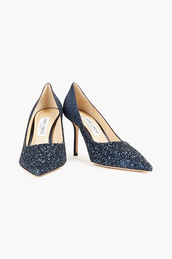 JIMMY CHOO Love 85 glittered leather pumps