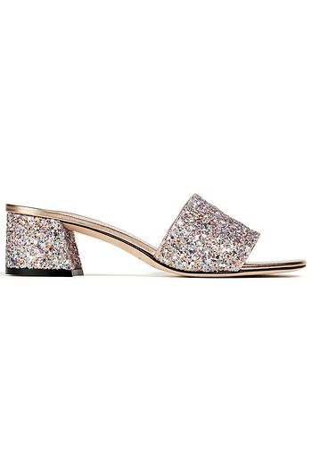 JIMMY CHOO Minea 45 glittered leather sandals