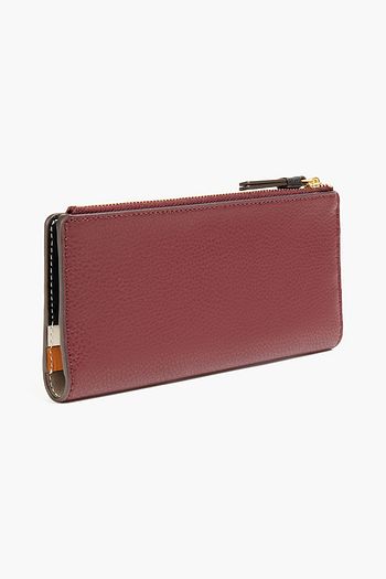 TORY BURCH Continental Portemonnaie aus strukturiertem Leder