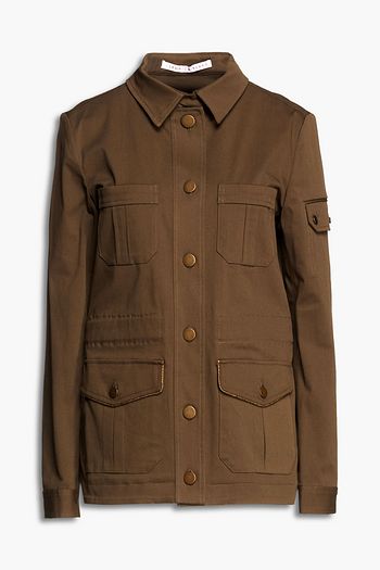 VERONICA BEARD Camp metallic-trimmed cotton-blend drill jacket