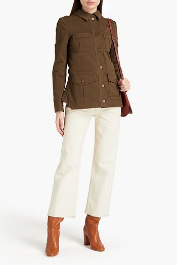 VERONICA BEARD Camp metallic-trimmed cotton-blend drill jacket