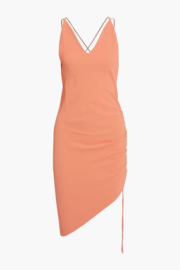 IRO Clody asymmetric ruched crepe mini dress