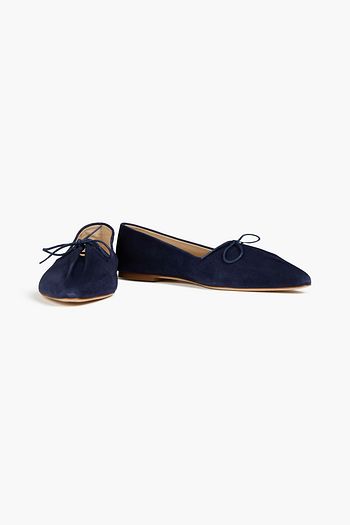 THEORY Suede point-toe flats