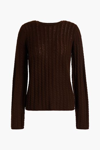 THEORY Cable-knit cashmere sweater