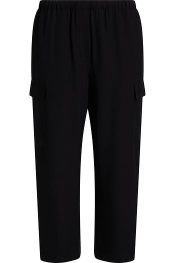 THEORY Cropped silk-crepe tapered pants