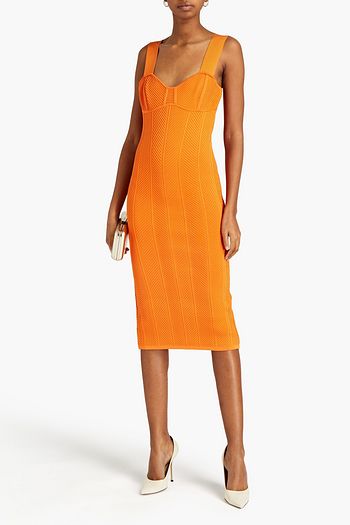 HERVÉ LÉGER Ribbed-knit dress