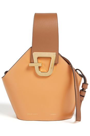 DANSE LENTE Mini Johnny two-tone leather bucket bag