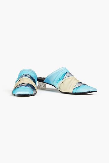 DANSE LENTE Printed satin mules