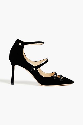 JIMMY CHOO Lacey 85 velvet pumps