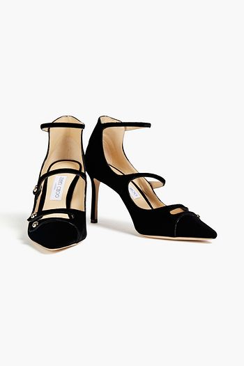JIMMY CHOO Lacey 85 velvet pumps