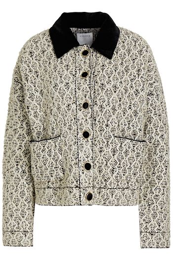 SANDRO Jazy Jacke aus Jacquard-Strick und Lametta
