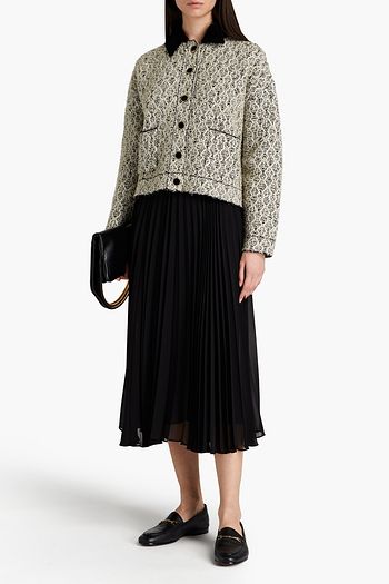 SANDRO Jazy Jacke aus Jacquard-Strick und Lametta