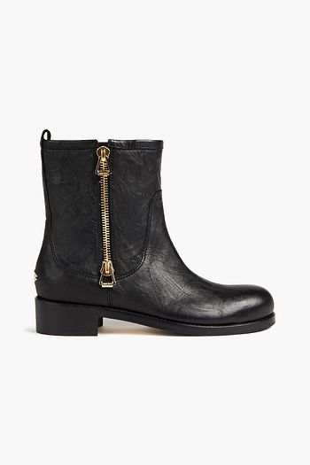 JIMMY CHOO Dondo crinkled leather ankle boots