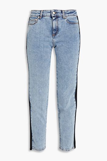 ALEXANDER MCQUEEN Striped mid-rise skinny jeans