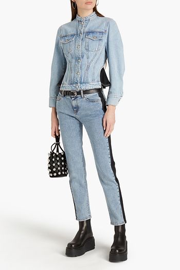ALEXANDER MCQUEEN Striped mid-rise skinny jeans