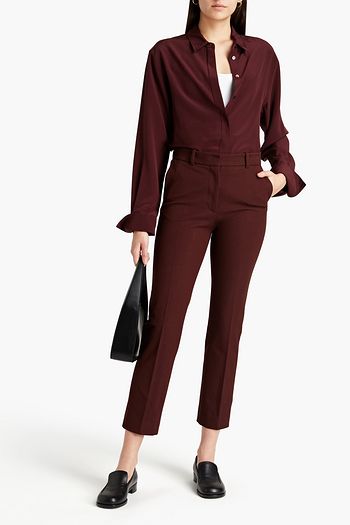 JOSEPH Coleman cropped gabardine straight-leg pants