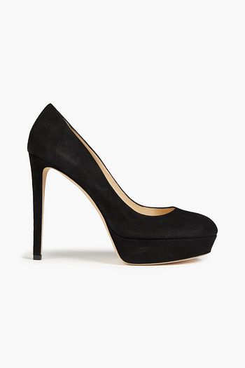 JIMMY CHOO Ellis 120 suede platform pumps