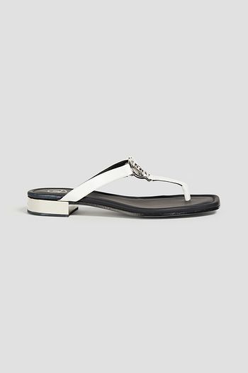 BALMAIN Ledersandalen mit Logoverzierung