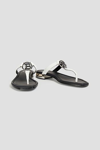 BALMAIN Ledersandalen mit Logoverzierung