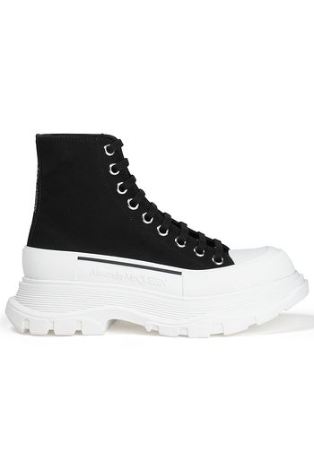 ALEXANDER MCQUEEN Rubber-trimmed canvas ankle boots