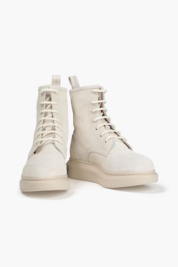 ALEXANDER MCQUEEN Suede combat boots