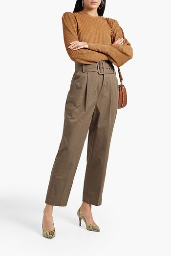 BA&SH Lexi metallic ribbed-knit sweater
