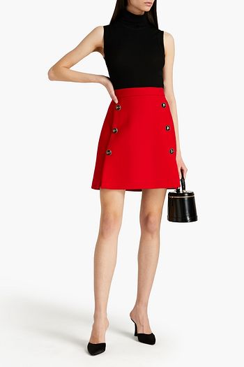 DOLCE & GABBANA Minirock aus Wolle mit Zierknöpfen